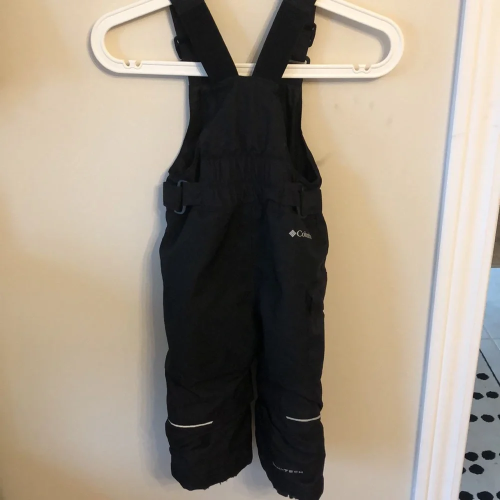 Columbia Omni Tech Snow Bib Pants Black Size 2T Adjustable Winter Ski Snow Pants